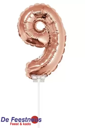folie-ballon-9-rose-goud-40cm-met-stokje-5498-nl-G