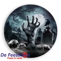 6-aiettes-carton-morts-vivants-23cm-Coloris-Noir-24278-Fiestas-Guirca