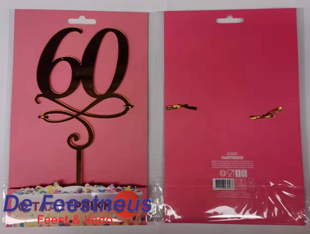 Taartprikker 60 jaar - De Feestneus Feest en Kado