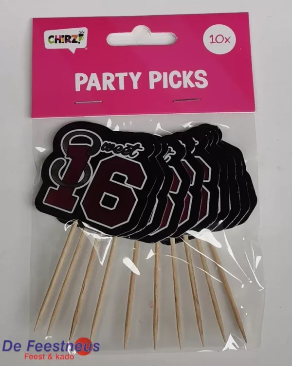 Cocktailprikkers-Sweet-16-jaar-10-stuks1