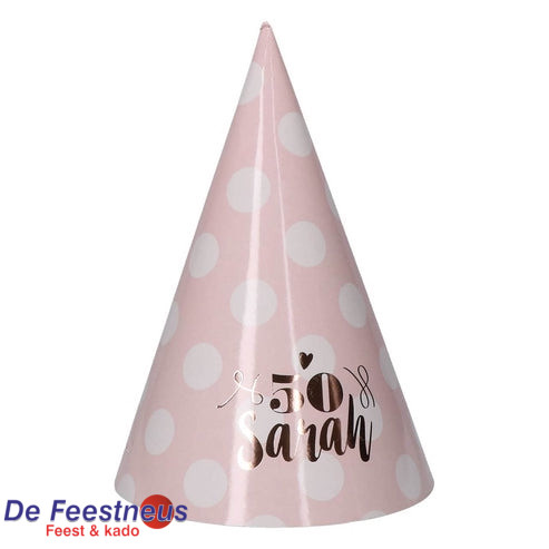 feesthoedje-sarah-50-jaar-roze-wit-87179281601681