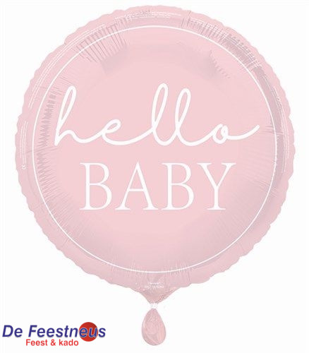 folieballon-hello-baby-roze-45cm-32621-nl-G1