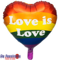folieballon Love Is Love - Rainbow Heart