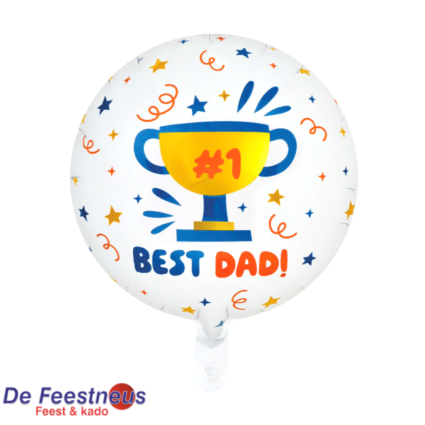 Folieballon 18″ rond - 'Best dad'