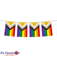 Vlaggenlijn PE 10m pride/Intersex vlaggen: 20x 30cm