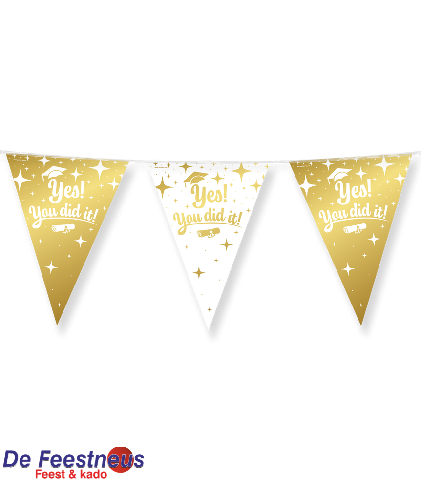 Fancy party flags foil - You did it!