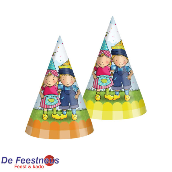 Feesthoedjes Fien & Teun (FSC, 6st, 16cm)