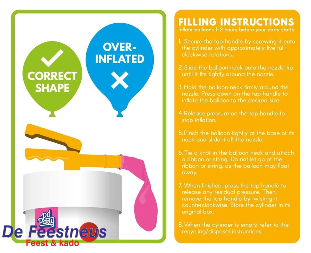 Helium tank - 2.2L - Afbeelding 2