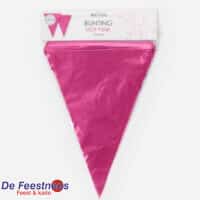 Vlaggenlijn 10 Meter Polyetheen Donkerroze