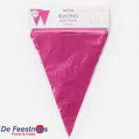 Vlaggenlijn 10 Meter Polyetheen Donkerroze