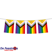 Vlaggenlijn PE 10m pride/Intersex vlaggen: 20x 30cm