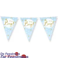 Party vlaggenlijn foil - It's a boy!