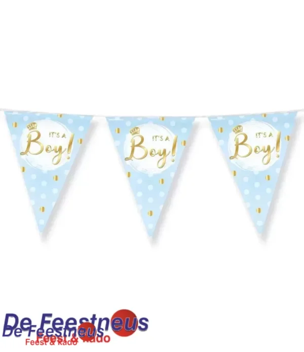 Party vlaggenlijn foil - It's a boy!