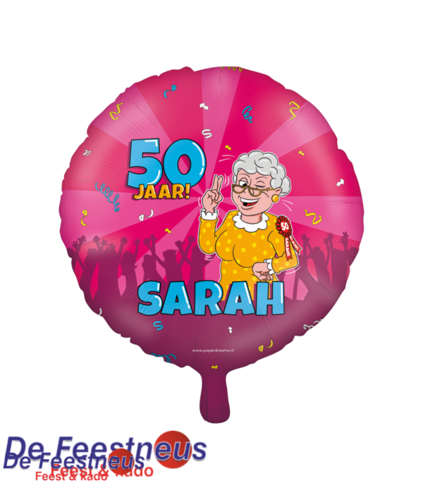Party folie ballonnen - Sarah cartoon