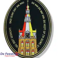 strijkembleem "Onze ouwe Sint Jan (zwart) "
