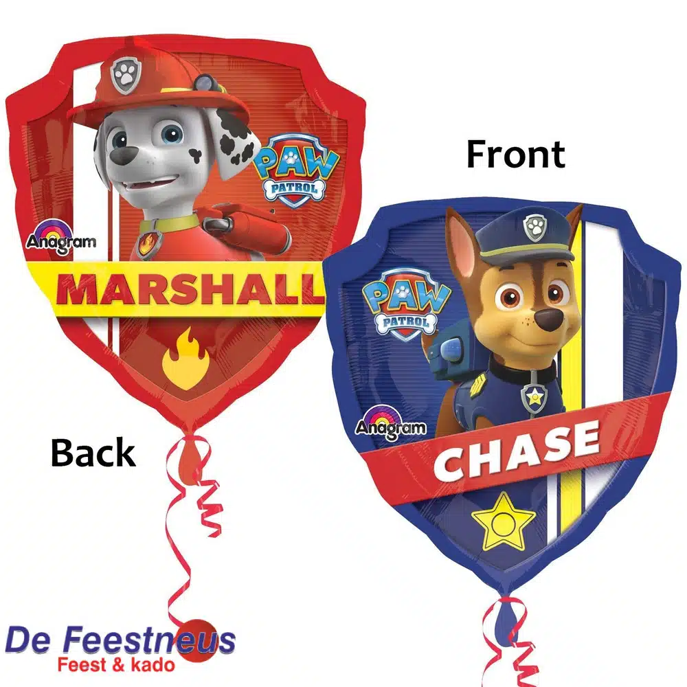 Folieballon Paw Patrol - Chase & Marshal