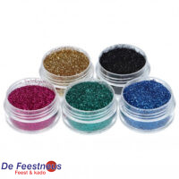 Festive glitterset for glitter tattoo 5 x 5 ml