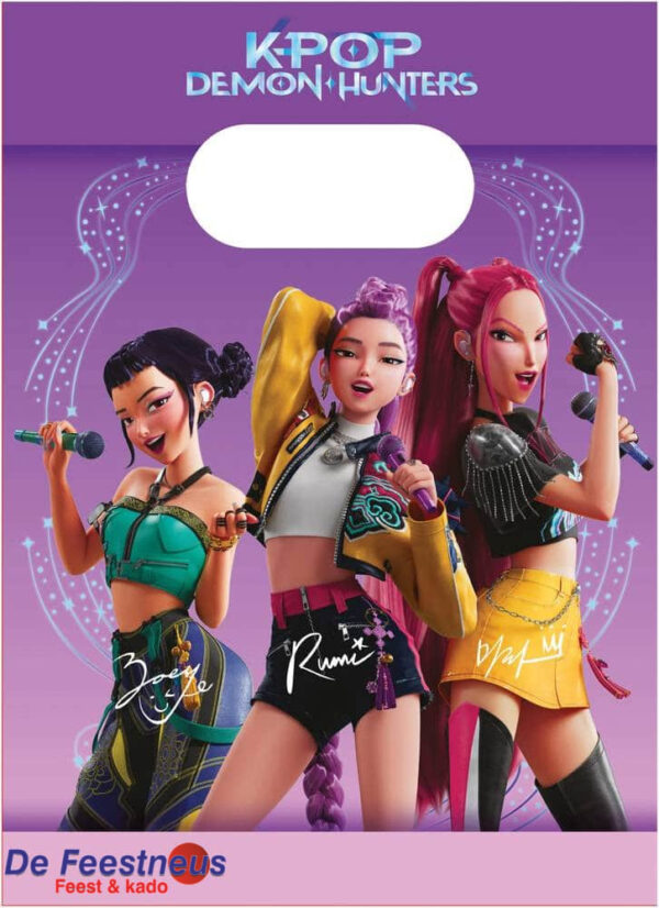 4 papieren feestzakjes FSC K-POP Demon Hunters