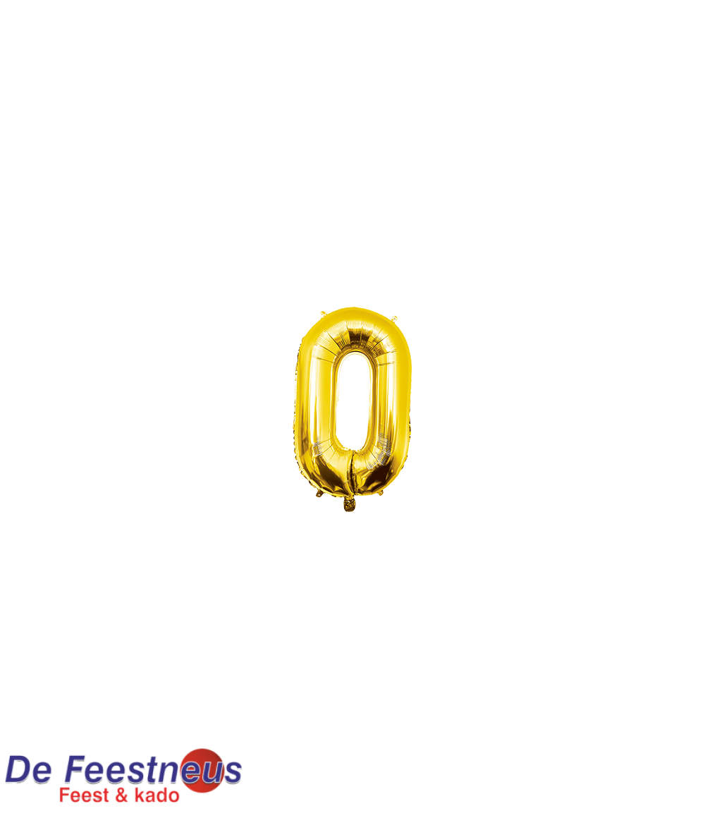 Foil Balloon 40 cm – no 0 - Afbeelding 3