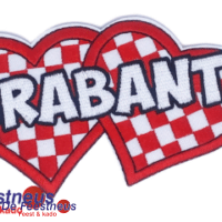 Embleem -  2 Hartjes Brabant wit