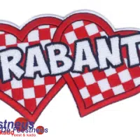 Embleem - 2 Hartjes Brabant wit