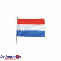 Vlag op stok stof Nederland (30x45cm)