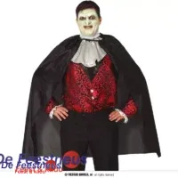 Zwarte cape 100 cm