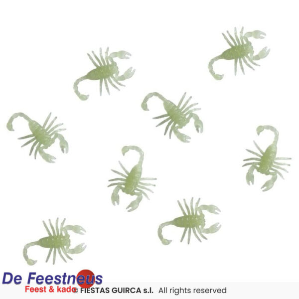 Scorpioen glow in the dark - 8 stuks