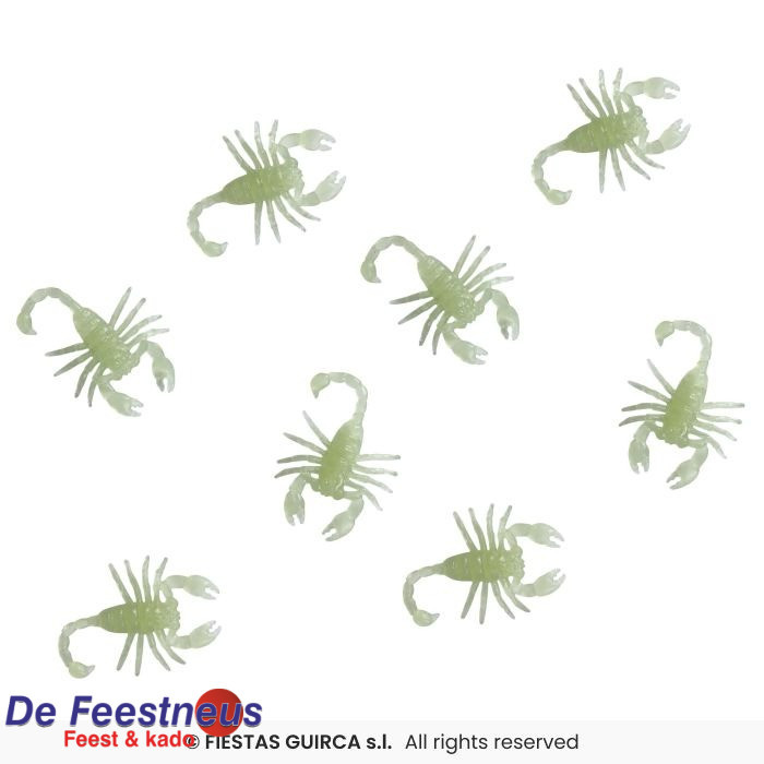 Scorpioen glow in the dark - 8 stuks