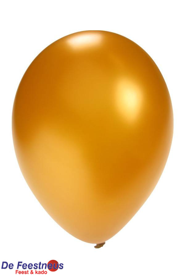 Ballon metallic goud 5 inch per 100