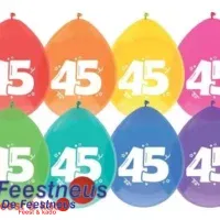 Ballonnen "45" 30cm 8st