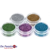 Basic glitterset for glitter tattoo 5 x 5 ml