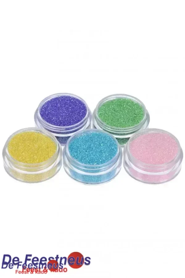 Basic glitterset for glitter tattoo 5 x 5 ml