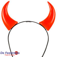 Diadeem duivelshoorntjes rood