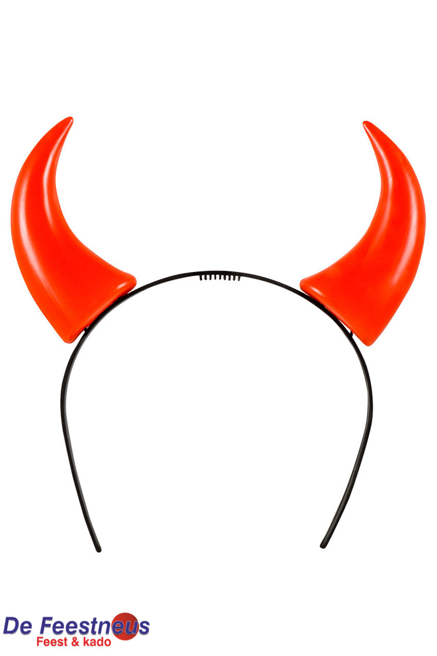 Diadeem duivelshoorntjes rood