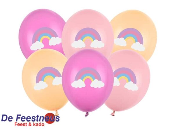 Latex ballonnen rainbowmix 10 stuks