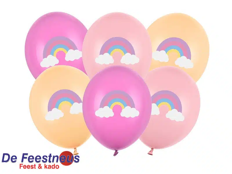 Latex ballonnen rainbowmix 10 stuks