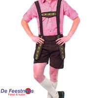 Lederhose Johan Donkerbruin Kort