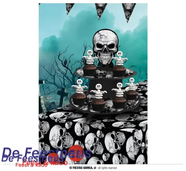 Halloween skelet etagere, 3 lagen