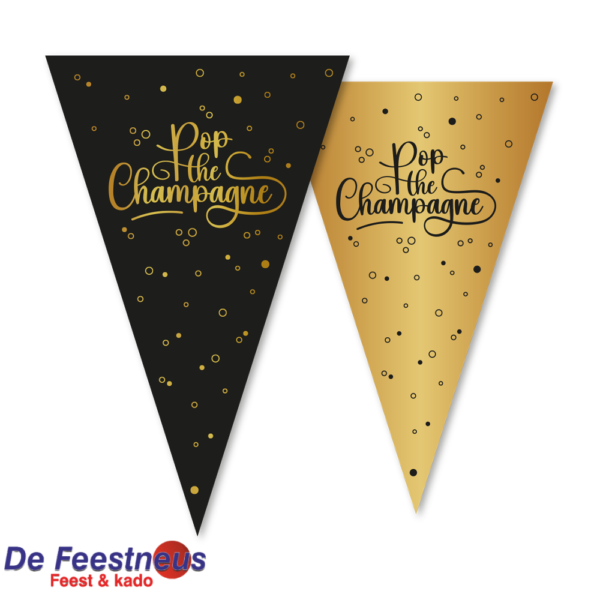 vlaggenlijn - 2-zijdig bedrukt - Pop the Champagne