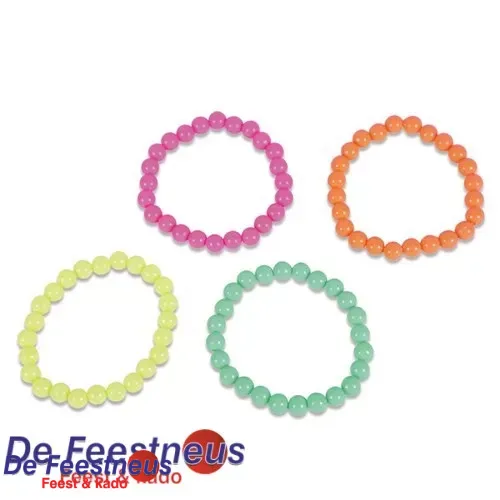 Armbandenset neon - per 4 stuks