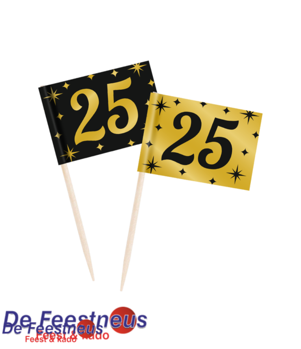 Party cocktail prikker met vlag - 25