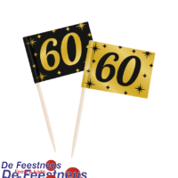 Party cocktail prikker met vlag - 60