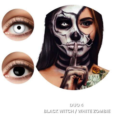 Duo black witch/white zombie maandlenzen