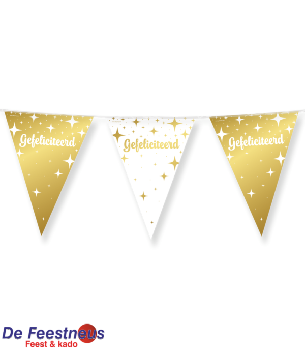 Fancy party flags foil - Gefeliciteerd