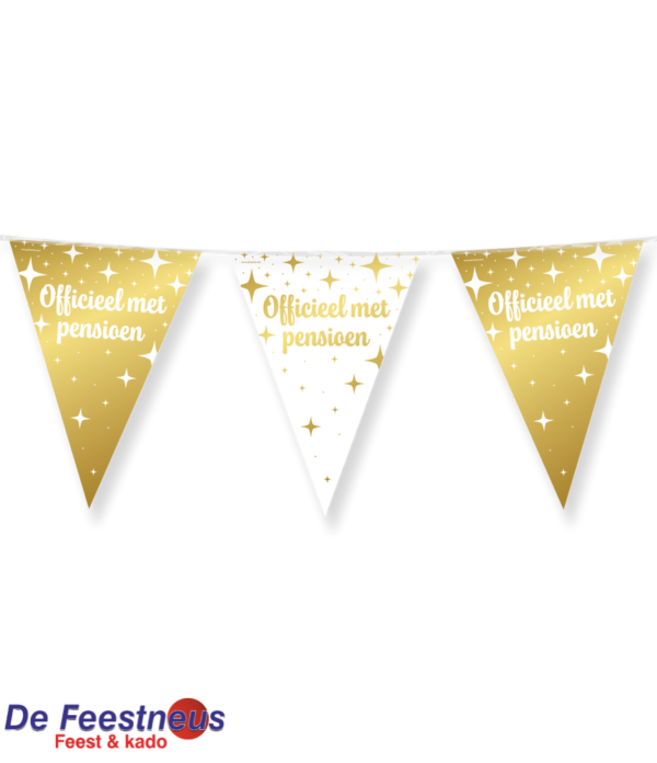 Fancy party flags foil - Pensioen