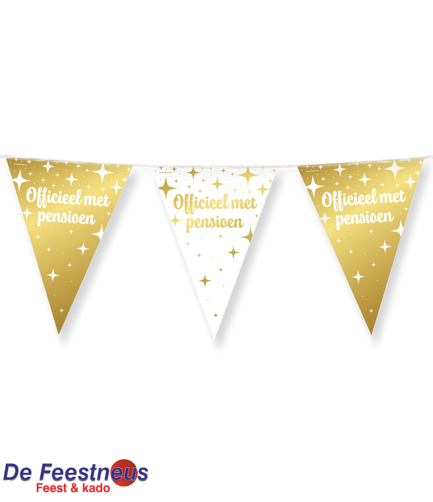 Fancy party flags foil - Pensioen