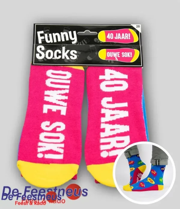 Funny socks - 40 jaar