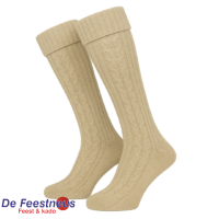 Oktoberfest Kniekousen Deluxe Multibeige - maat 39/42