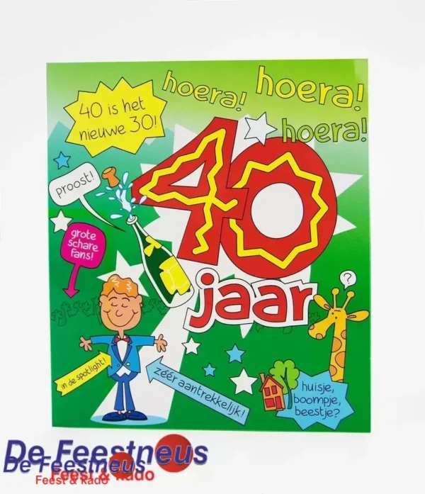 Wenskaarten - 40jr man cartoon